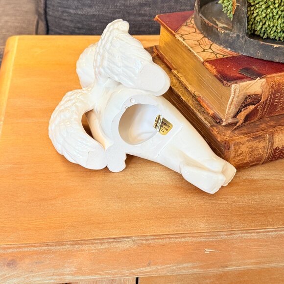 Vintage Shelf Sitting Thumb Sucking Angel Baby Cherub Sits Anywhere - Picture 12 of 16